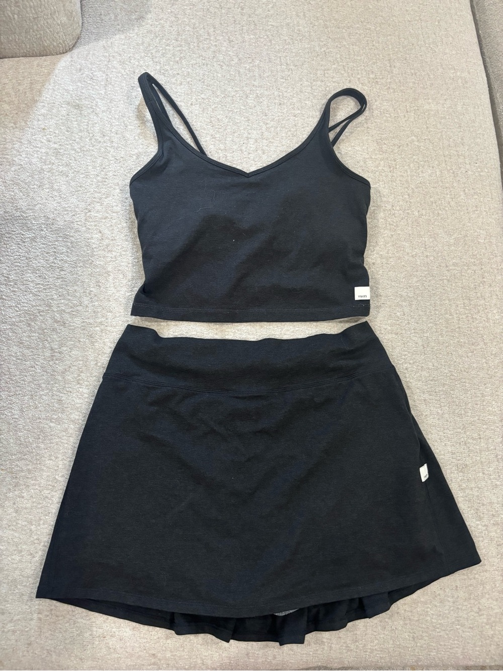 Vuori Black Active Skort Set